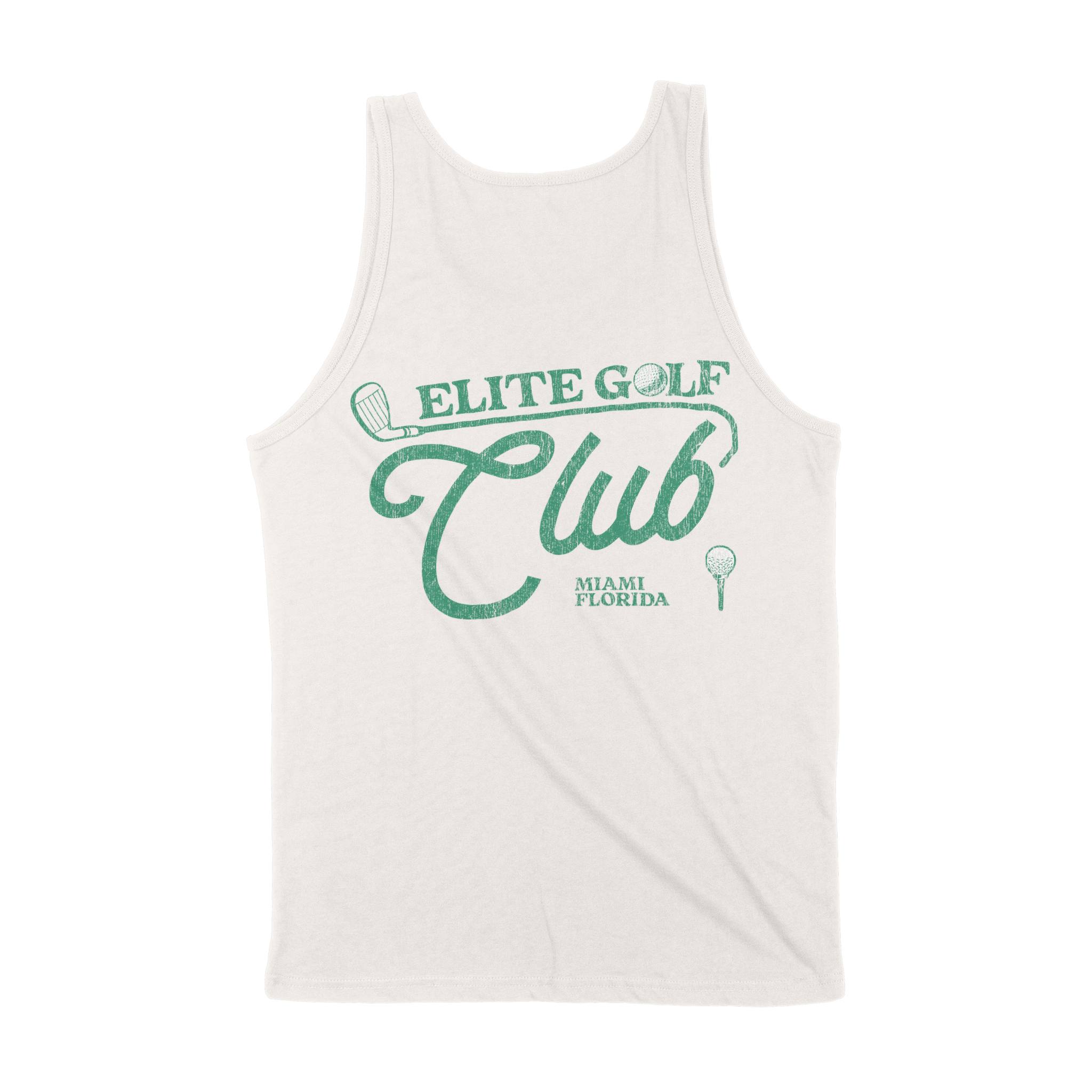 Miami Elite Golf Tank Top in Vintage - back view