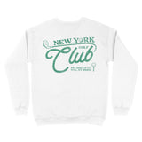 New York Crewneck in White - back view