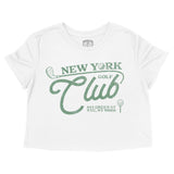 New York Elite Golf Cropped Tee White front
