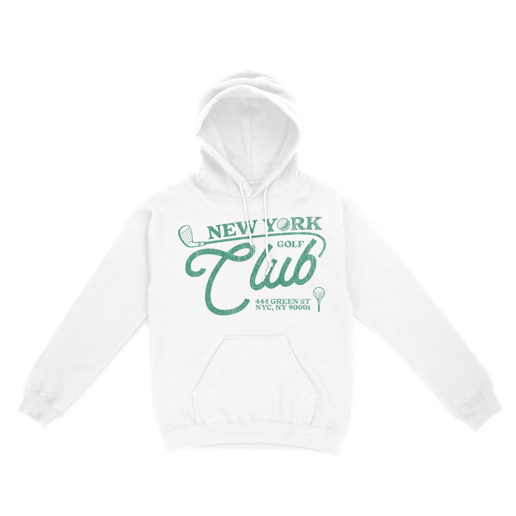 New York Hoodie in White - front view
