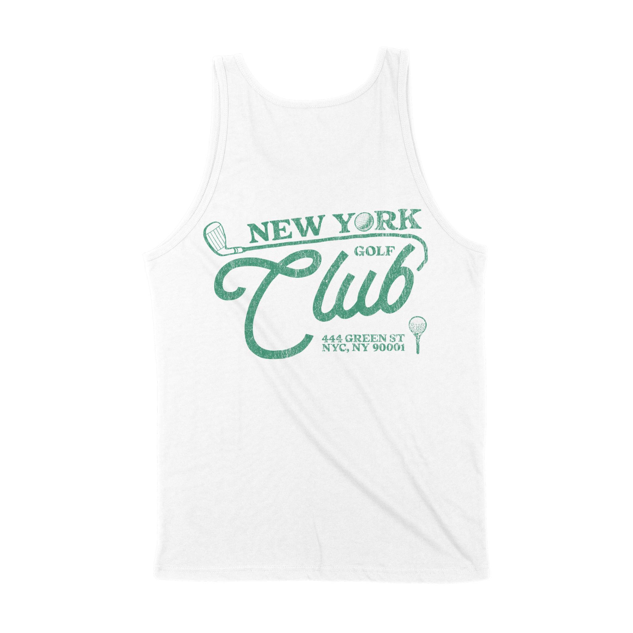 New York Tank Top in White - back view