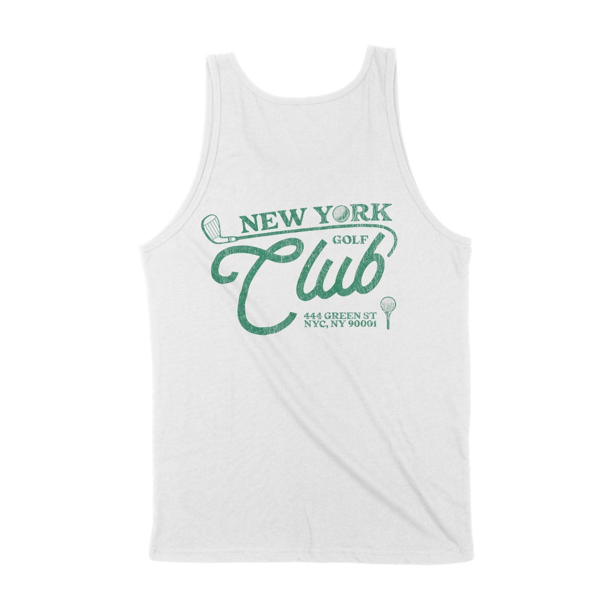 New York Elite Golf Tank Top White back