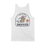 Denver Skater Badge Tank Top White back