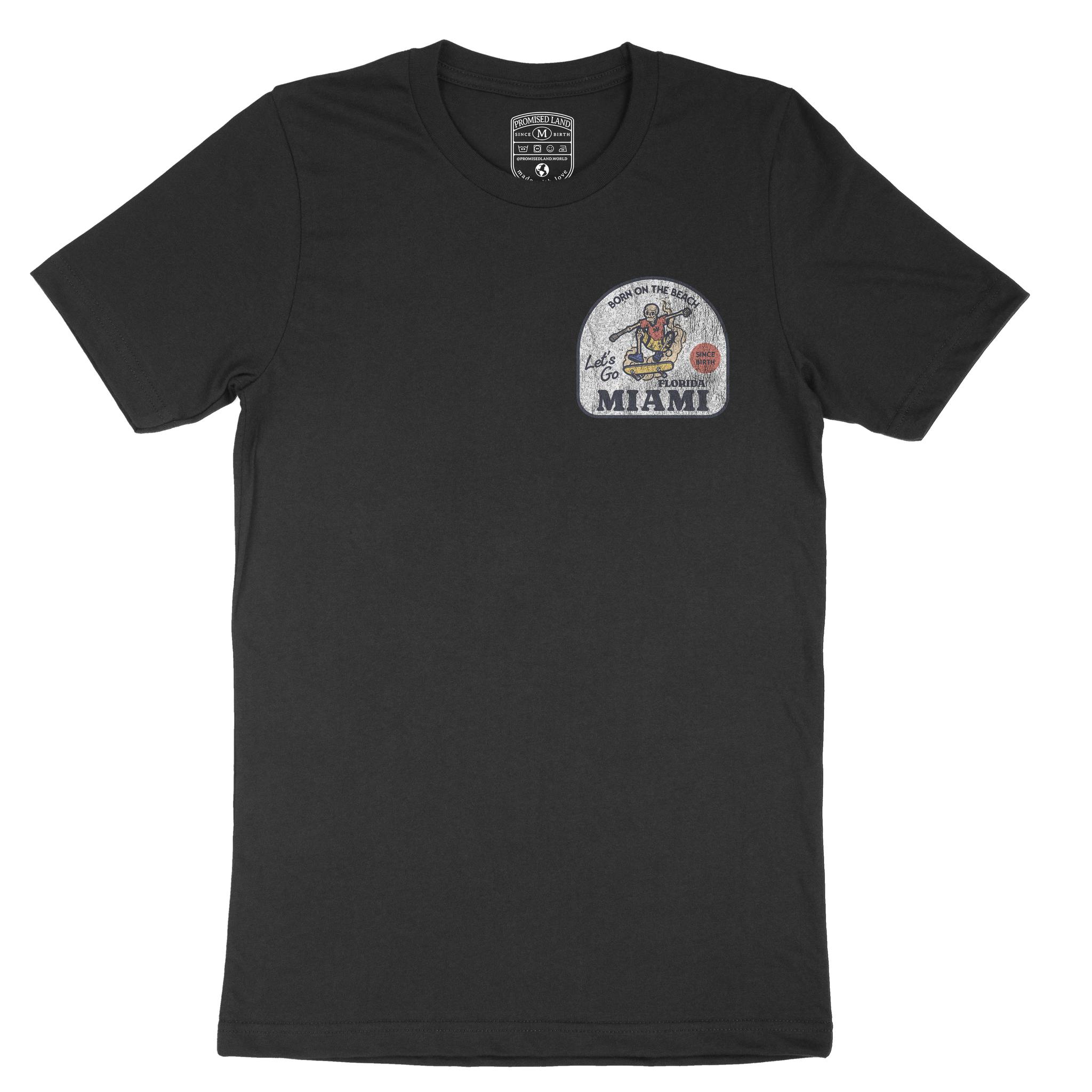 Miami Skater Badge T-Shirt Black front