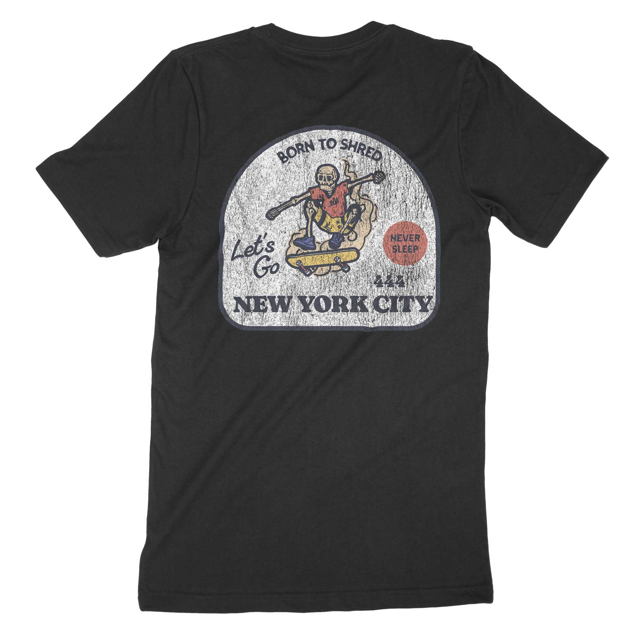 New York Skater Badge T-Shirt Black back