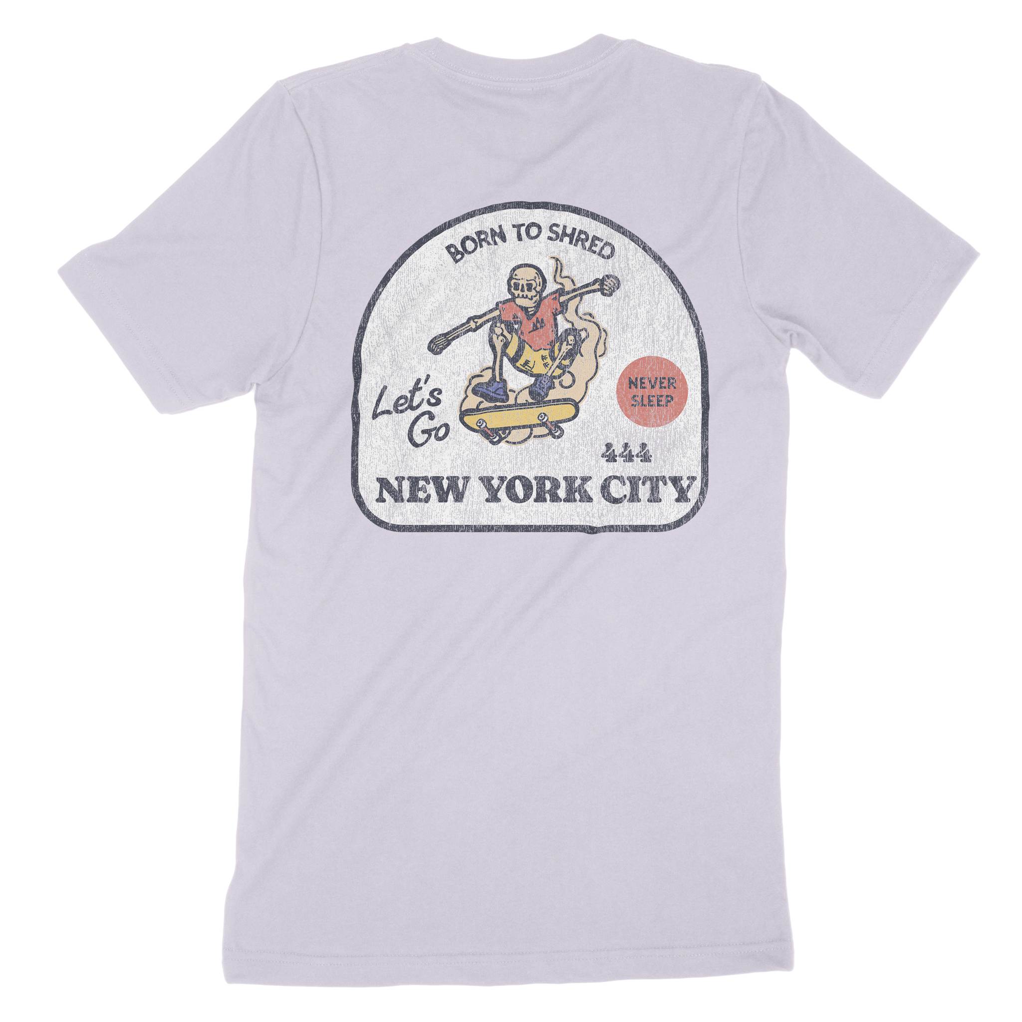 New York Skater Badge T-Shirt Lavender_Dust back