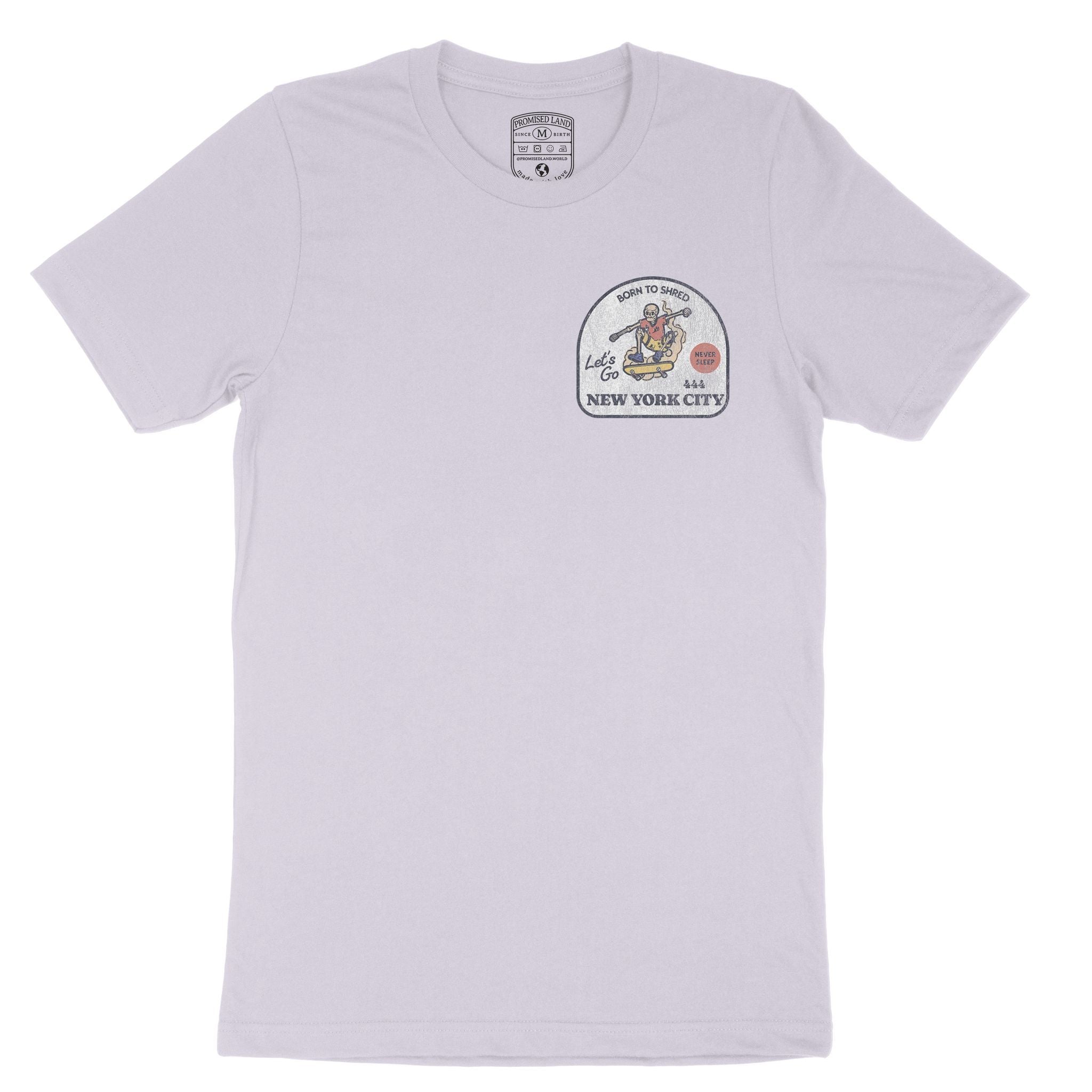 New York Skater Badge T-Shirt Lavender_Dust front