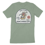 New York Skater Badge T-Shirt Sage back