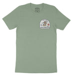 New York Skater Badge T-Shirt Sage front