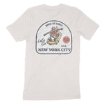 New York Skater Badge T-Shirt Vintage_White back
