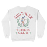 Austin Tennis Girl Crewneck White back