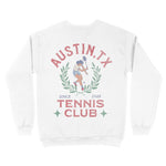 Austin Crewneck in White - back view