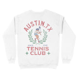 Austin Crewneck in White - back view