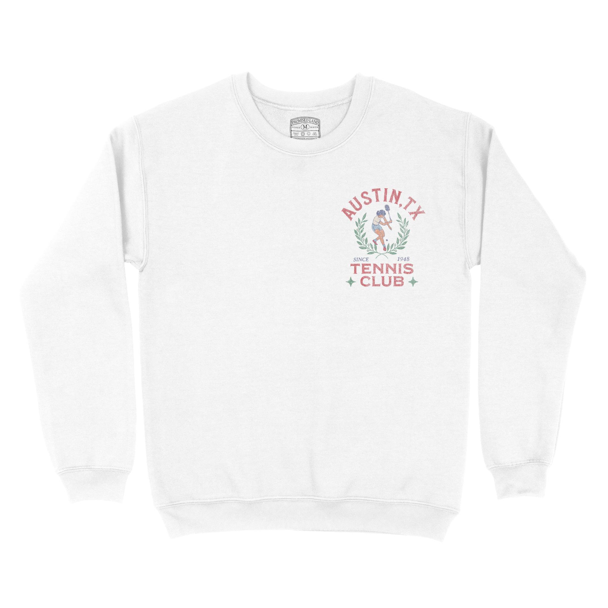 Austin Crewneck in White - front view