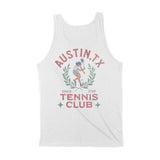 Austin Tennis Girl Tank Top White back