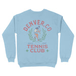 Denver Crewneck in Light Blue - back view
