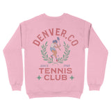 Denver Tennis Girl Crewneck Light Pink back