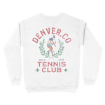 Denver Crewneck in White - back view