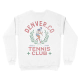 Denver Crewneck in White - back view