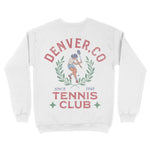 Denver Tennis Girl Crewneck White back