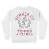 Denver Tennis Girl Crewneck White back