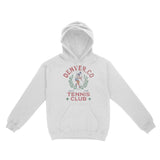 Denver Tennis Girl Hoodie White front