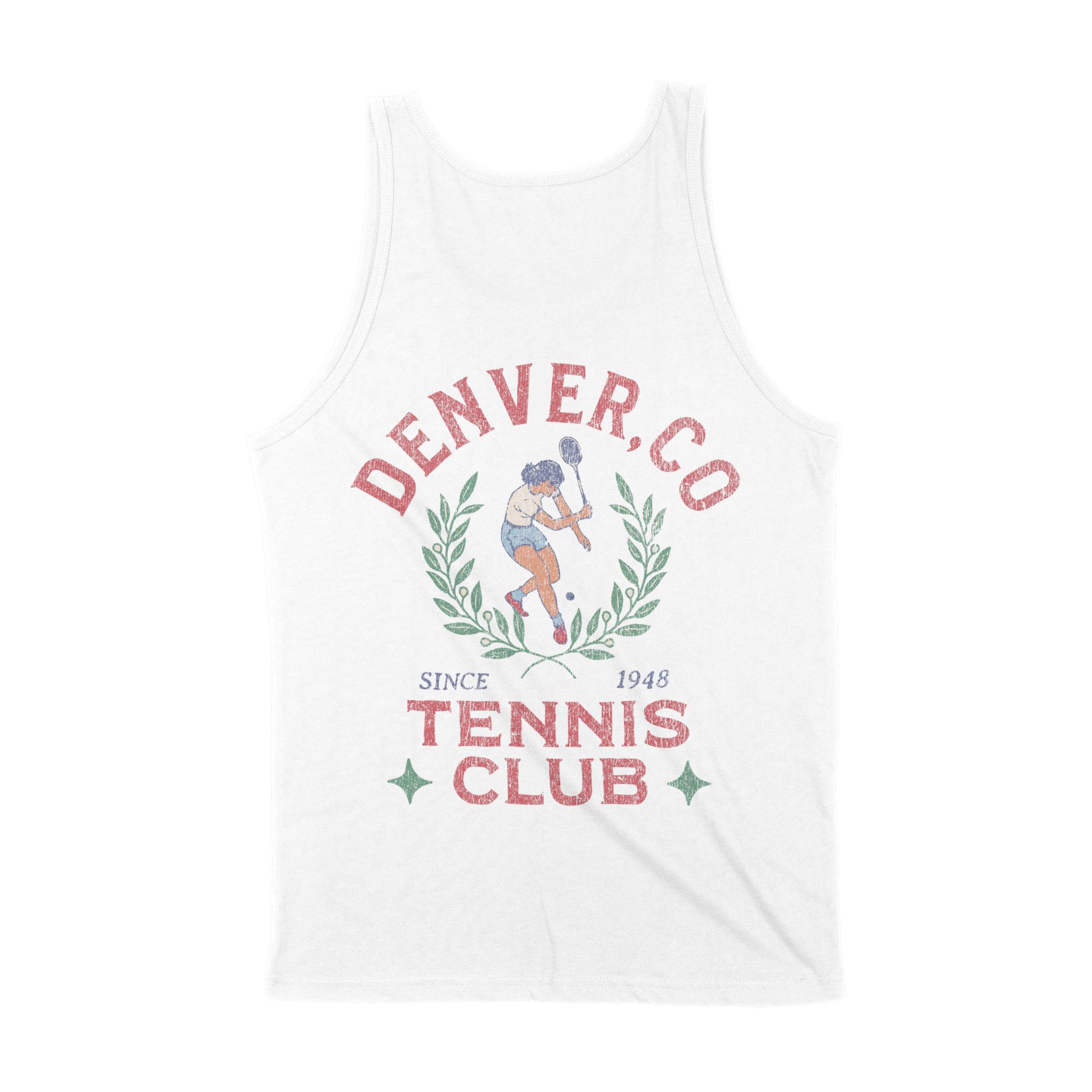 Denver Tank Top in White - back view