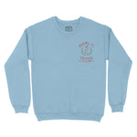 Miami Tennis Girl Crewneck Light Blue front