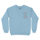 Miami Tennis Girl Crewneck Light Blue front