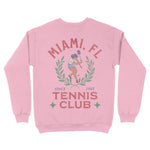 Miami Tennis Girl Crewneck Light Pink back