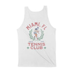 Miami Tennis Girl Tank Top White back