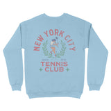 New York Crewneck in Light Blue - back view