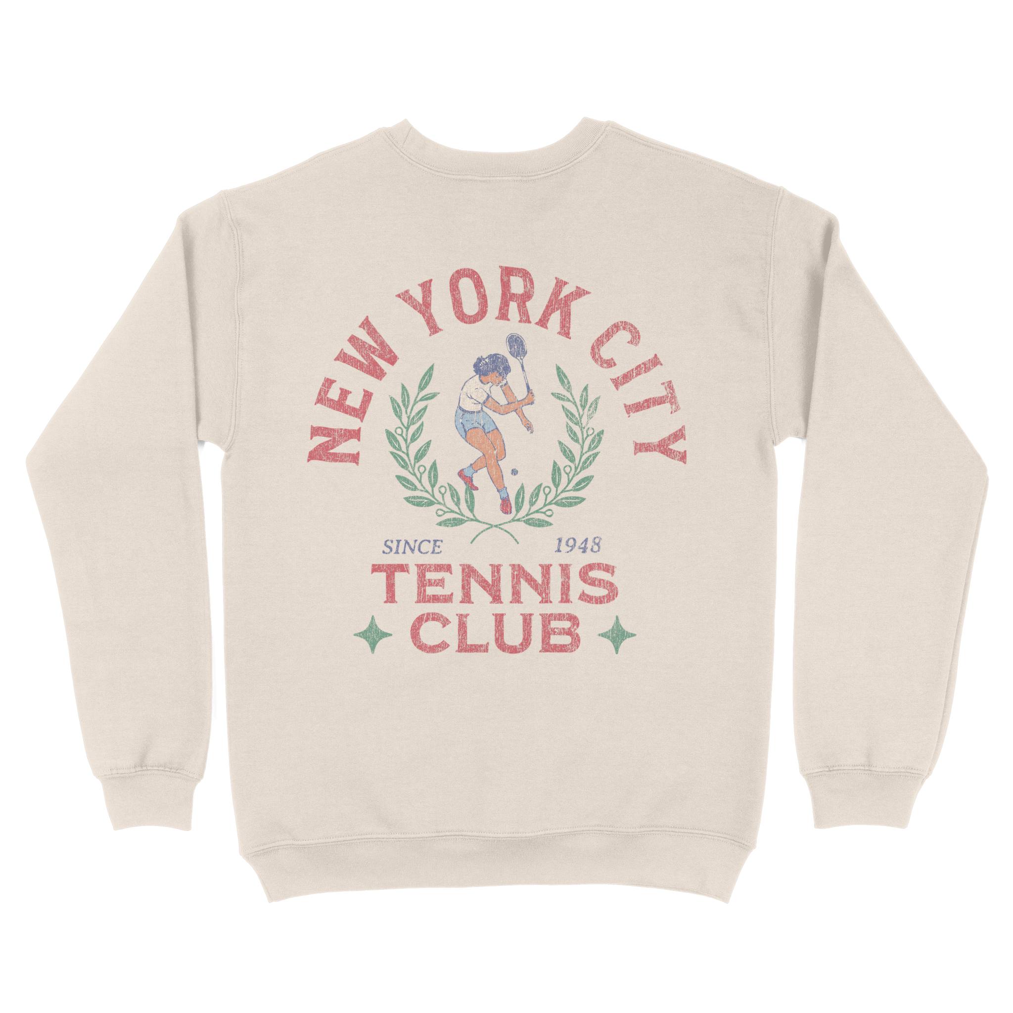 New York Crewneck in Natural - back view
