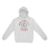 New York Tennis Girl Hoodie White front