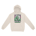 Asbury Park Psychedelic Skull Hoodie in Natural - front view