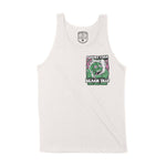 Asbury Park Psychedelic Skull Tank Top in Vintage - front view