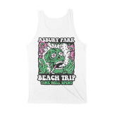 Asbury Park Psychedelic Skull Tank Top in White - back view
