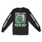 Asbury Park Psychedelic Skull Longsleeve in Black - front with sleeves view