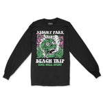 Asbury Park Psychedelic Skull Longsleeve in Black - front view