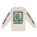 Asbury Park Psychedelic Skull Longsleeve in Natural - front with sleeves view