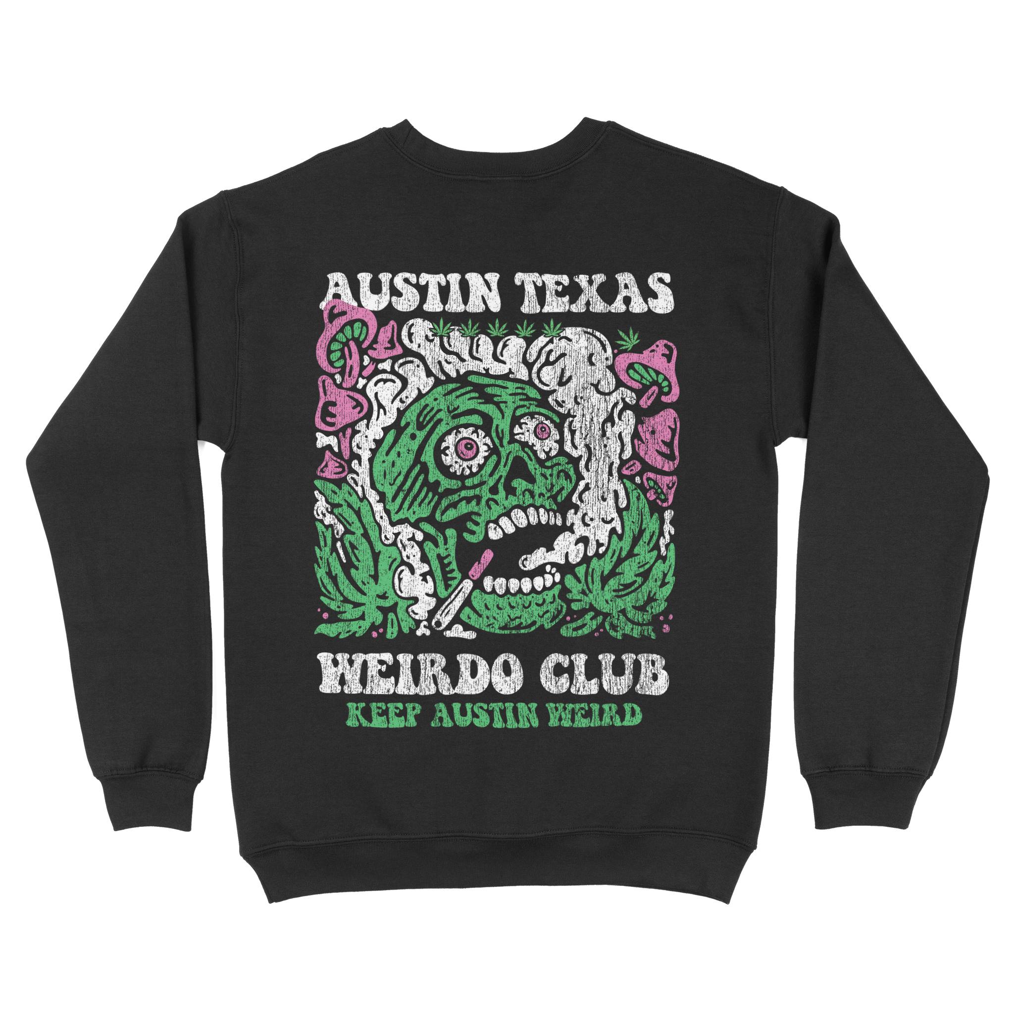 Austin Crewneck in Black - back view