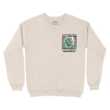 Austin Psychedelic Skull Crewneck in Natural - front view