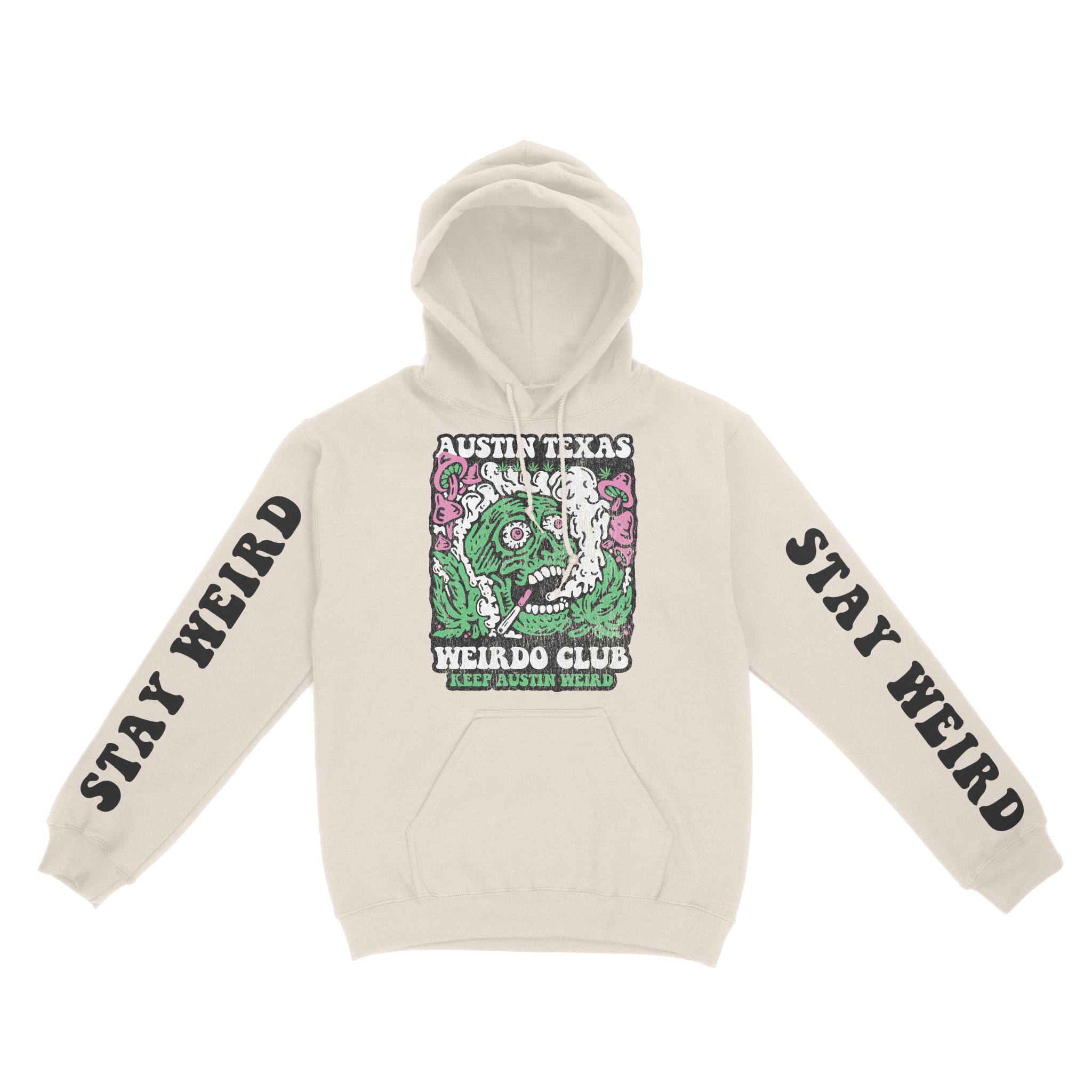 Austin Hoodie in Natural - front-sleeves view