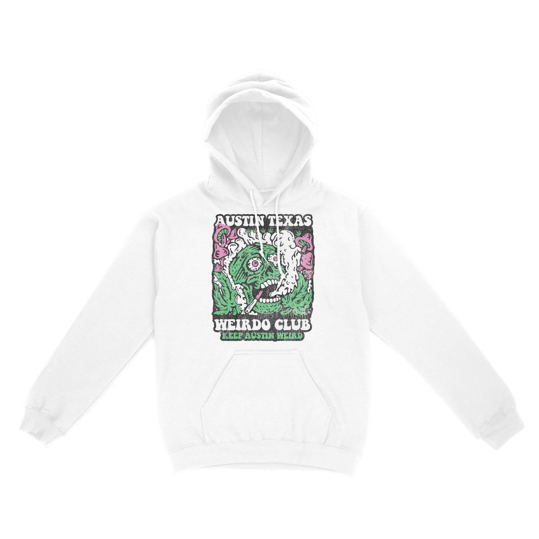 Austin Hoodie in White - front view