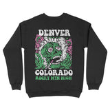 Denver Crewneck in Black - back view