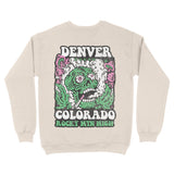 Denver Psychedelic Skull Crewneck in Natural - back view