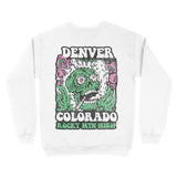 Denver Crewneck in White - back view