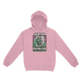 Denver Psychedelic Skull Hoodie Light Pink front