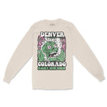 Denver Psychedelic Skull Longsleeve in Natural - front view