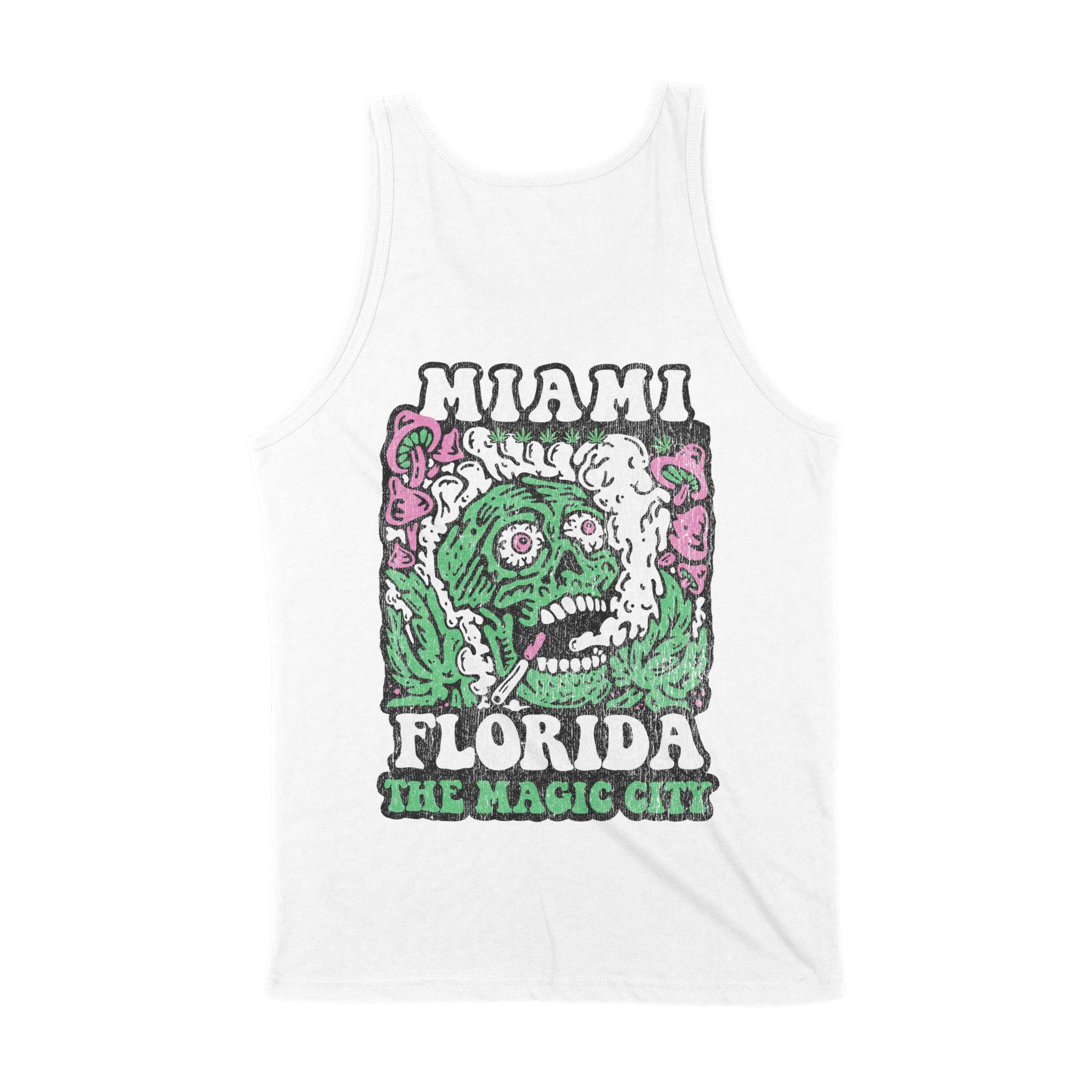 Miami Tank Top in White - back view